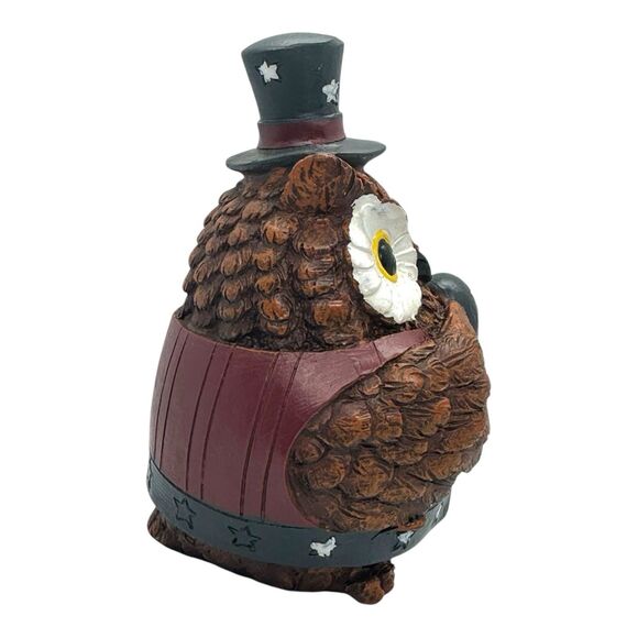 PATRIOTIC OWL FIGURINE FOR JULY 4TH INDEPENDENCE DAY CELEBRATION - Picture 3 of 13